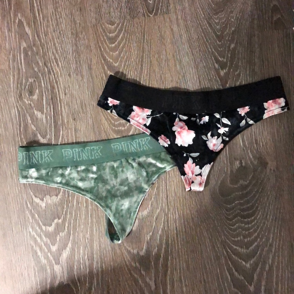 Pink Velvet Thongs